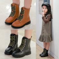 Children's British Style Non-Slip Leather Boots Allmartdeal