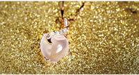 Female Charm Heart Pink Powder Crystal Necklaces Allmartdeal