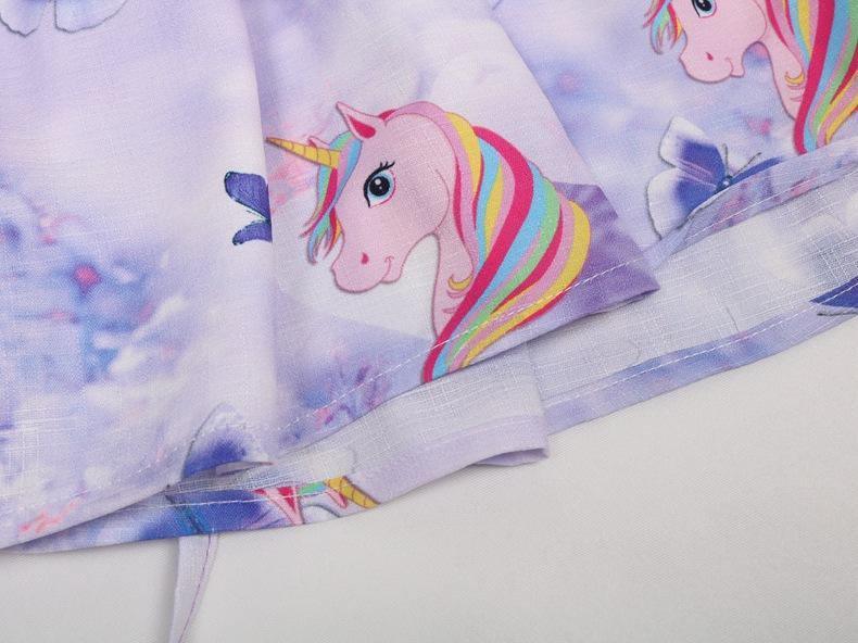 Girls Cotton Cozy Full Print Unicorn Dress Allmartdeal