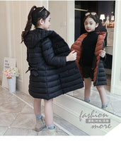 Girls Fashion Hooded Thick Cotton Jacket Allmartdeal