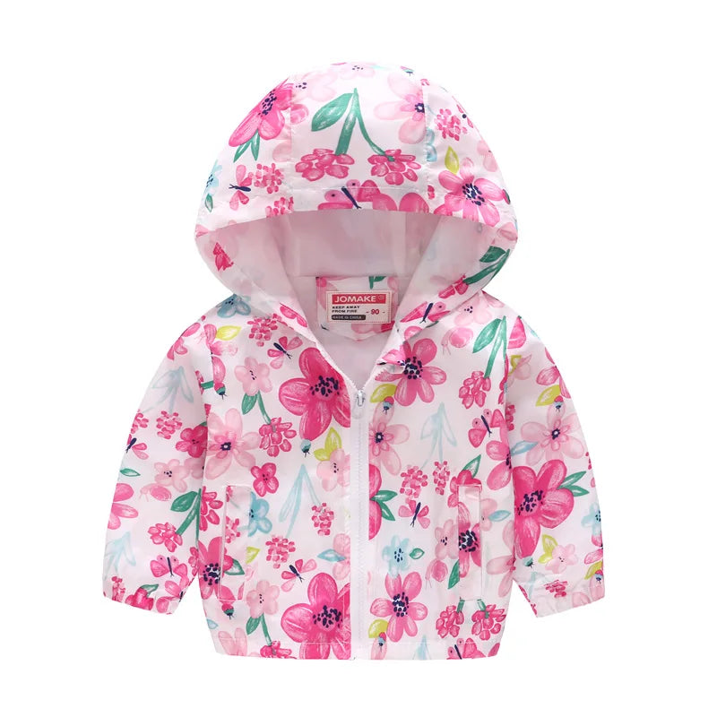 Girls Fashion Printed Thick Hooded Jacket Allmartdeal