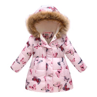 Girls Fashion Printed Thick Hooded Jacket Allmartdeal