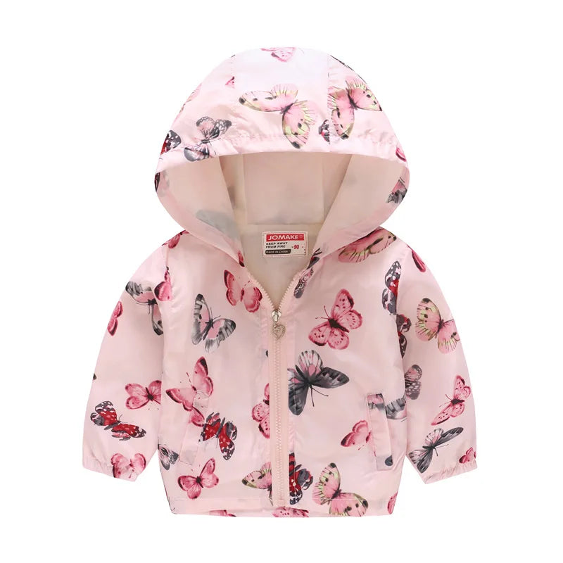 Girls Fashion Printed Thick Hooded Jacket Allmartdeal