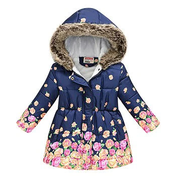 Girls Fur Collar Fashion Windproof Jacket Allmartdeal