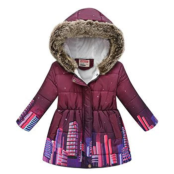 Girls Fur Collar Fashion Windproof Jacket Allmartdeal