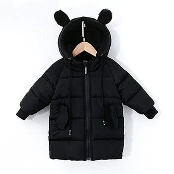 Girls Long Hooded Down Jacket Allmartdeal