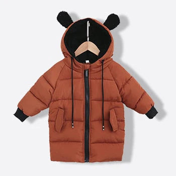 Girls Long Hooded Down Jacket Allmartdeal