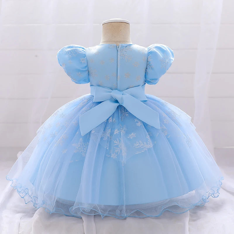 Girls Snowflake Little Princess Christmas Party Dress Allmartdeal