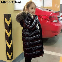 Girls Thick Warm Real Fur Jacket Allmartdeal
