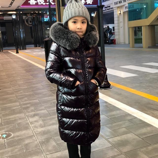 Girls Thick Warm Real Fur Jacket Allmartdeal