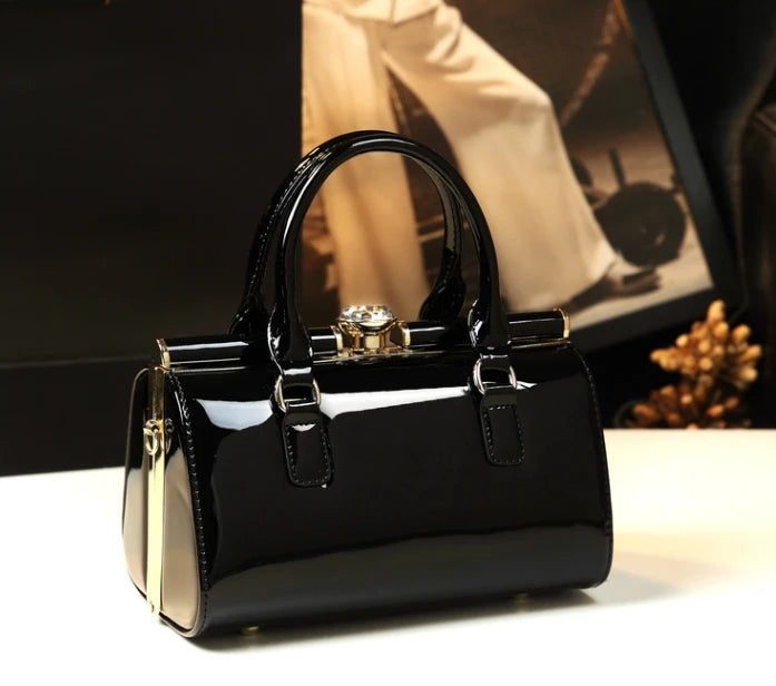 Women's High Quality Small Patent Leather Handbag