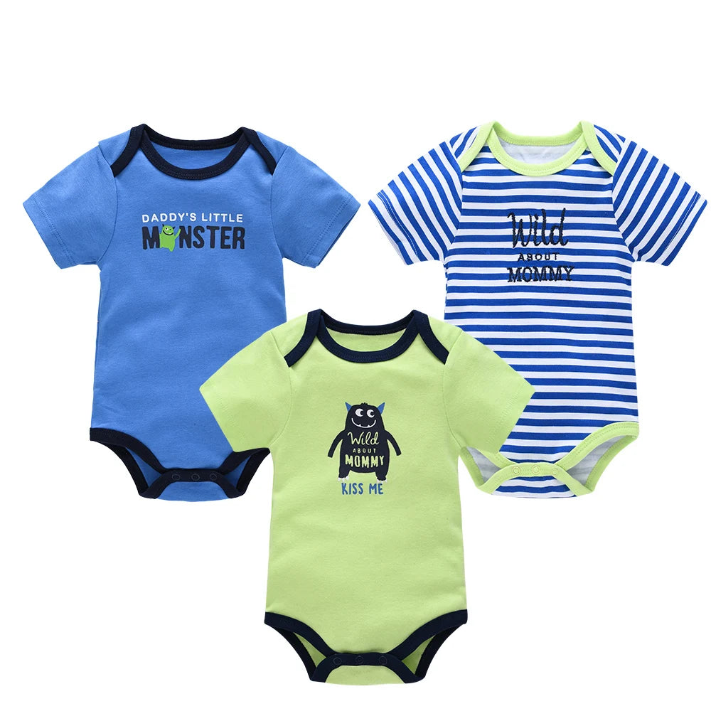 Baby Newborn 6Pcs/lot Short Sleeve Cotton Bodysuit