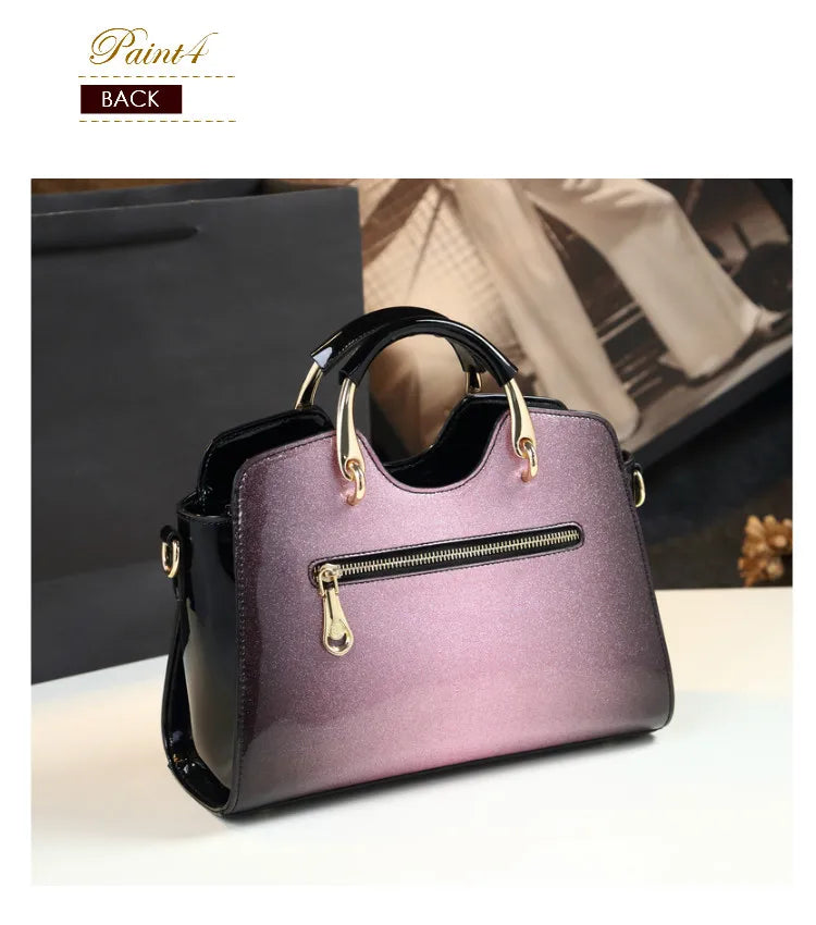 Women's Patent Leather Messenger Shoulder Handbag