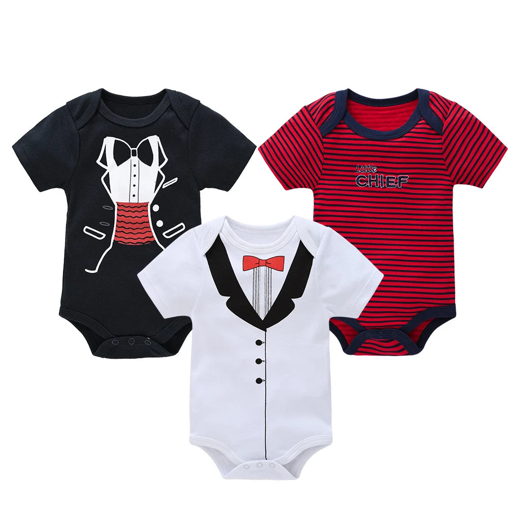 Baby Newborn 6Pcs/lot Short Sleeve Cotton Bodysuit