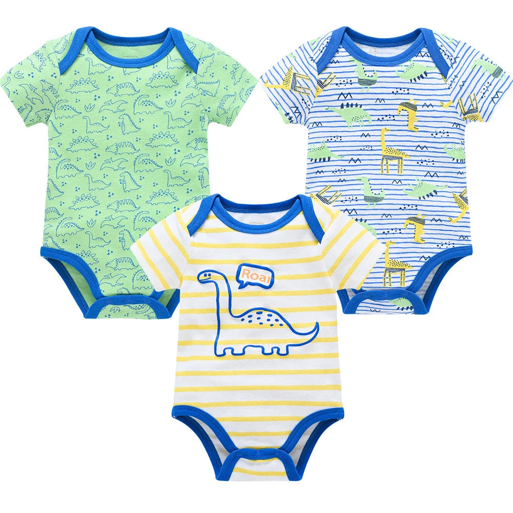 Baby Newborn 6Pcs/lot Short Sleeve Cotton Bodysuit