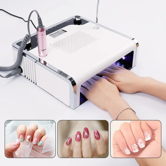 3 in 1 30000RPM Electric Nail Drill Polisher Duster Dryer