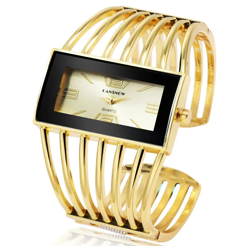Women's Luxury Fashion Rose Gold Bangle Bracelet Watch