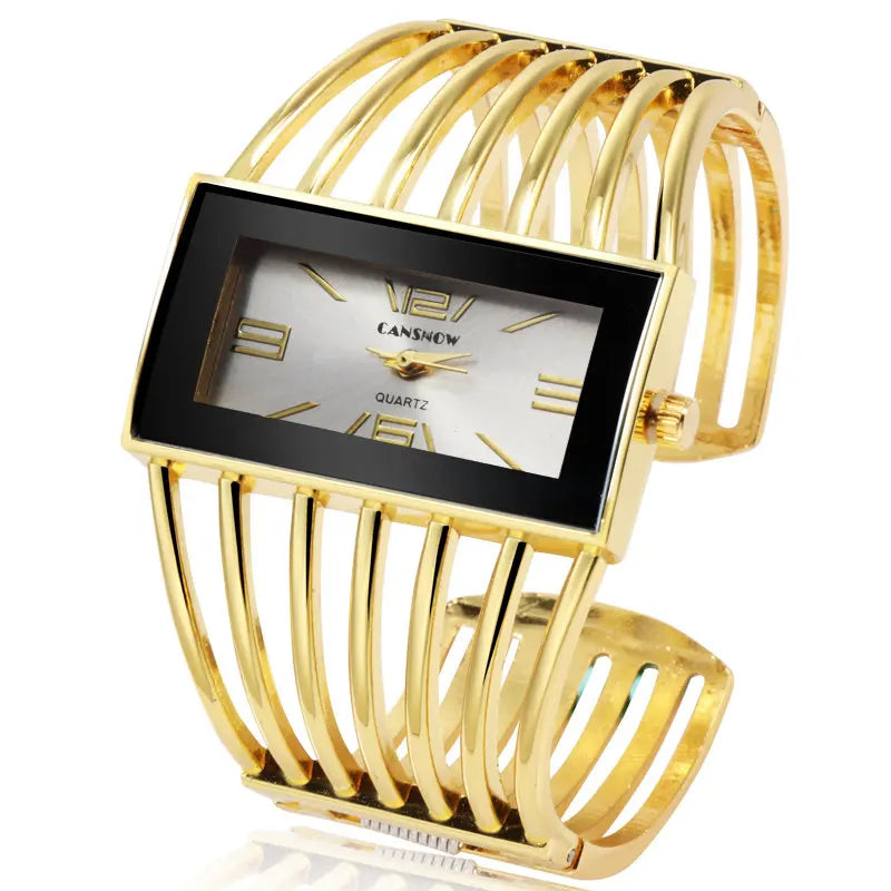 Women's Luxury Fashion Rose Gold Bangle Bracelet Watch