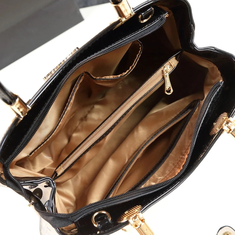 Women's Patent Leather Messenger Shoulder Handbag