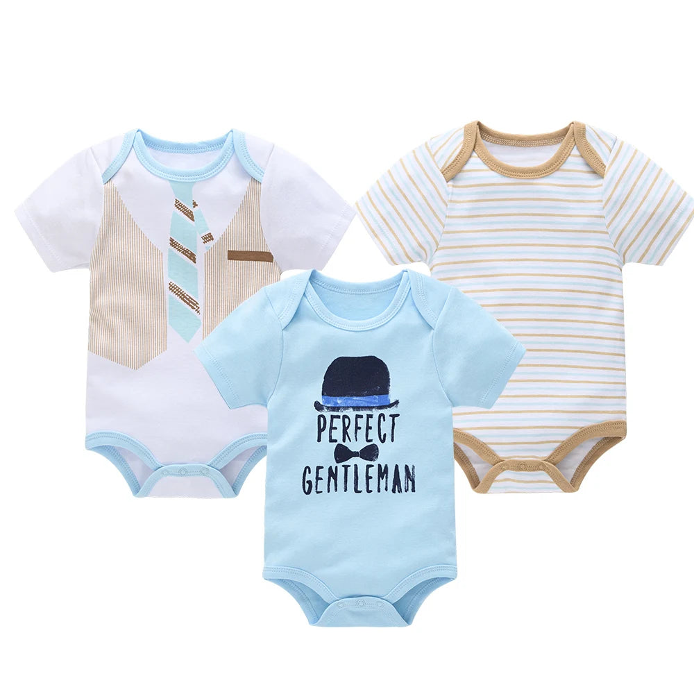 Baby Newborn 6Pcs/lot Short Sleeve Cotton Bodysuit