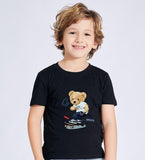 Kids 2Pcs Cotton T-Shirt And Hole Denim Short Set Allmartdeal