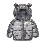 Kids Glossy Waterproof Hooded Zipper Snowsuit Set Allmartdeal