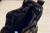 Kids Mid-Calf Leather Plush Warm Waterproof Boots Allmartdeal