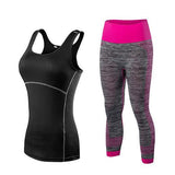 Ladies 2Pcs Yoga Gym Workout Suit Set Allmartdeal