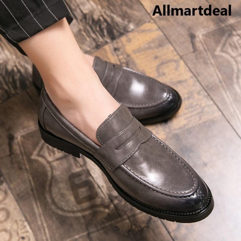 Men Casual Brogue Flats Carved Loafers Allmartdeal