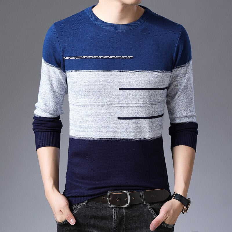 Men Cotton Slim Fit Pullover Sweater Allmartdeal