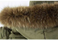 Men Fur Collar Puffy Hooded Long Jacket Allmartdeal