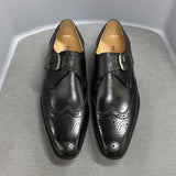 Men Genuine Leather Italian Wingtip Oxford Shoes Allmartdeal