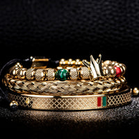 Men Luxury Crown Stainless Steel Bracelet Allmartdeal