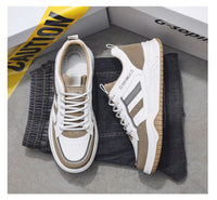 Men Striped Cool Lace Up Sneakers Allmartdeal