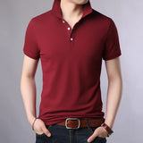 Men's 100% Cotton Slim Fit Solid Color Polo Shirt Allmartdeal