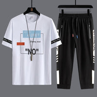 Men's 2Pcs Pants T-Shirt Set Allmartdeal
