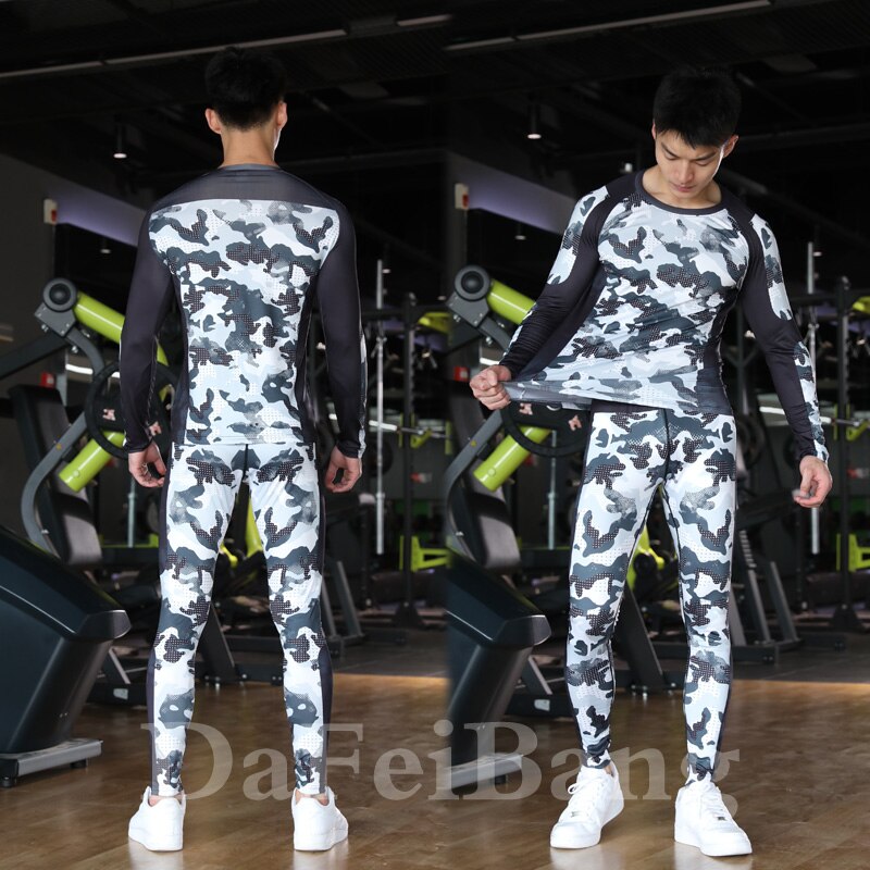 Men's 3Pcs Compression Thermal Fitness Tracksuit Set Allmartdeal