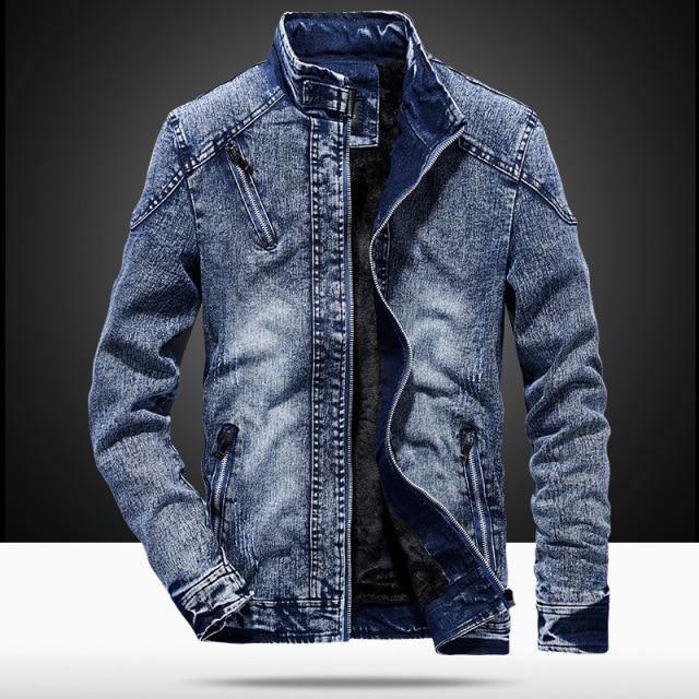 Men's Denim Solid Jeans Jacket Allmartdeal