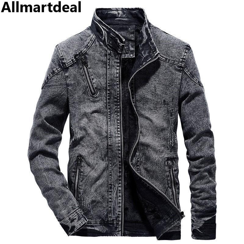 Men's Denim Solid Jeans Jacket Allmartdeal