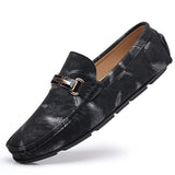 Men's Feather Print Breathable Loafers Moccasins Allmartdeal