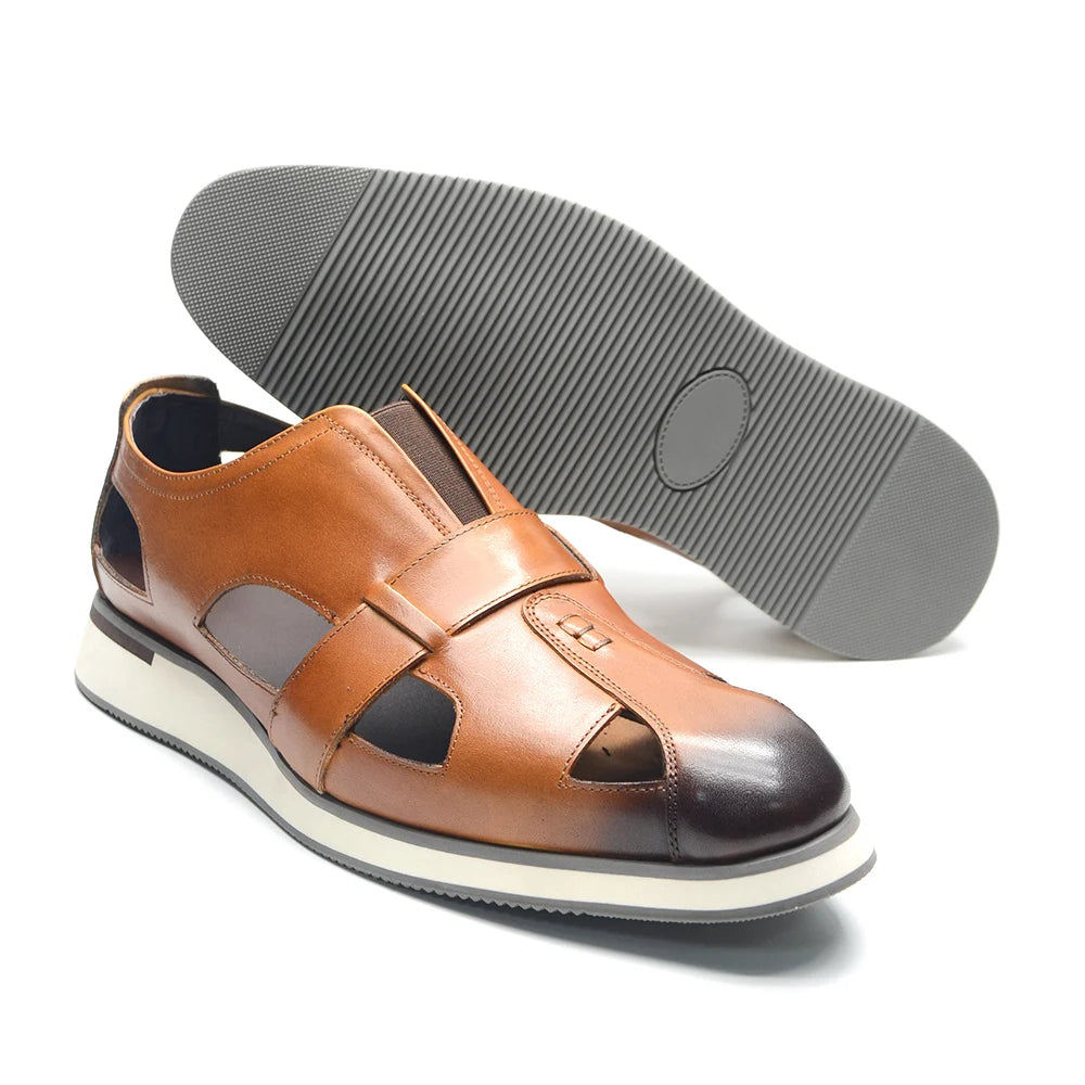 Men's Genuine Cow Leather Sandals Shoes Allmartdeal