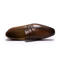 Men's Genuine Leather Crocodile Print Loafers Shoes Allmartdeal