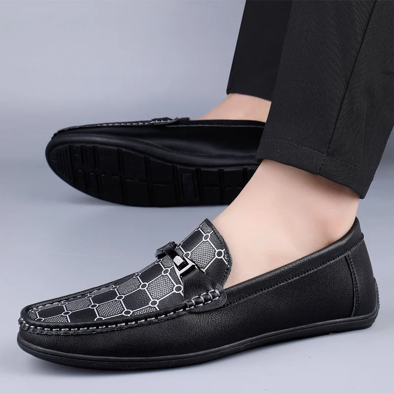 Men's Genuine Leather Moccasins Loafers Allmartdeal