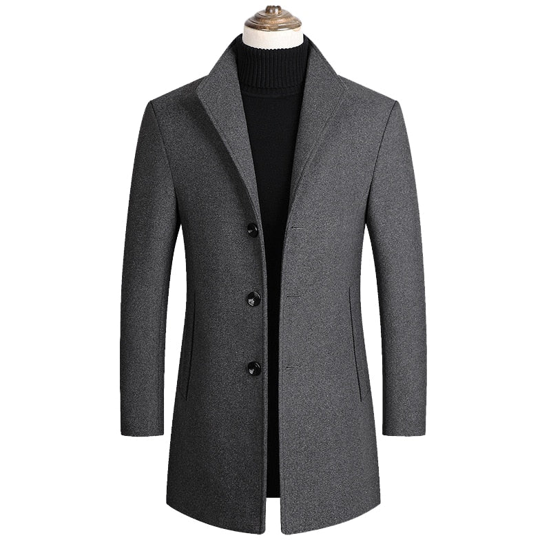 Men's High Quality Luxurious Wool Coat Allmartdeal