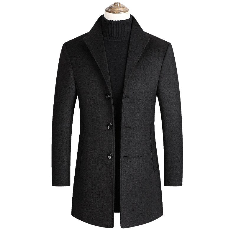 Men's High Quality Luxurious Wool Coat Allmartdeal