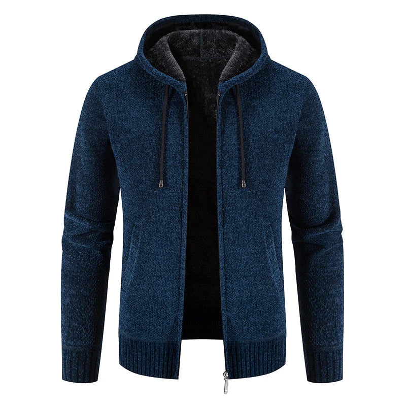 Men's Hooded Knitted Cardigan Sweater Allmartdeal