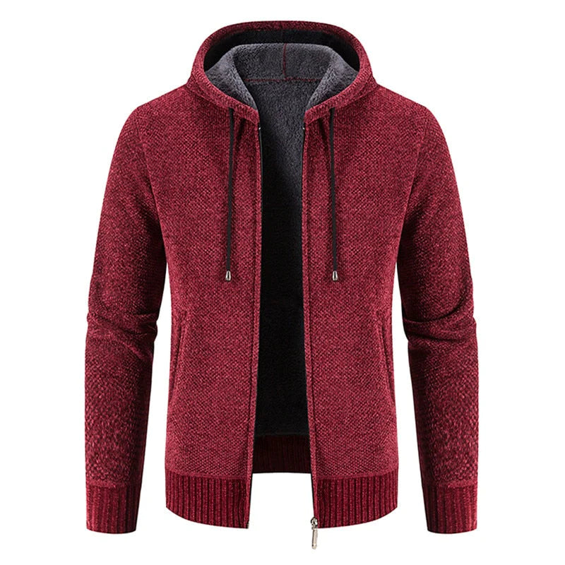 Men's Hooded Knitted Cardigan Sweater Allmartdeal