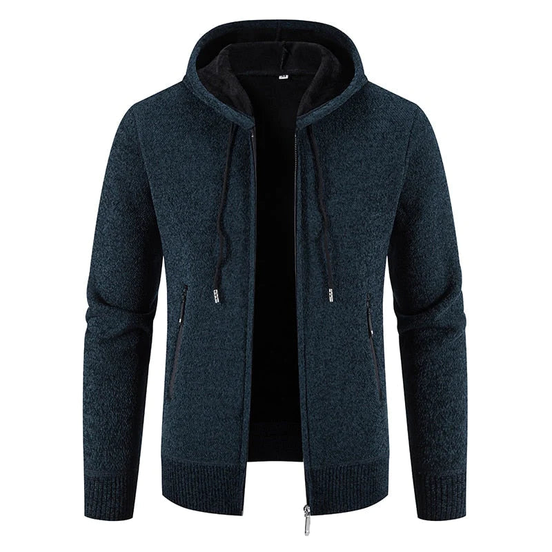 Men's Hooded Knitted Cardigan Sweater Allmartdeal