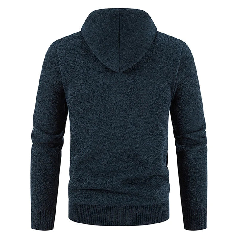 Men's Hooded Knitted Cardigan Sweater Allmartdeal