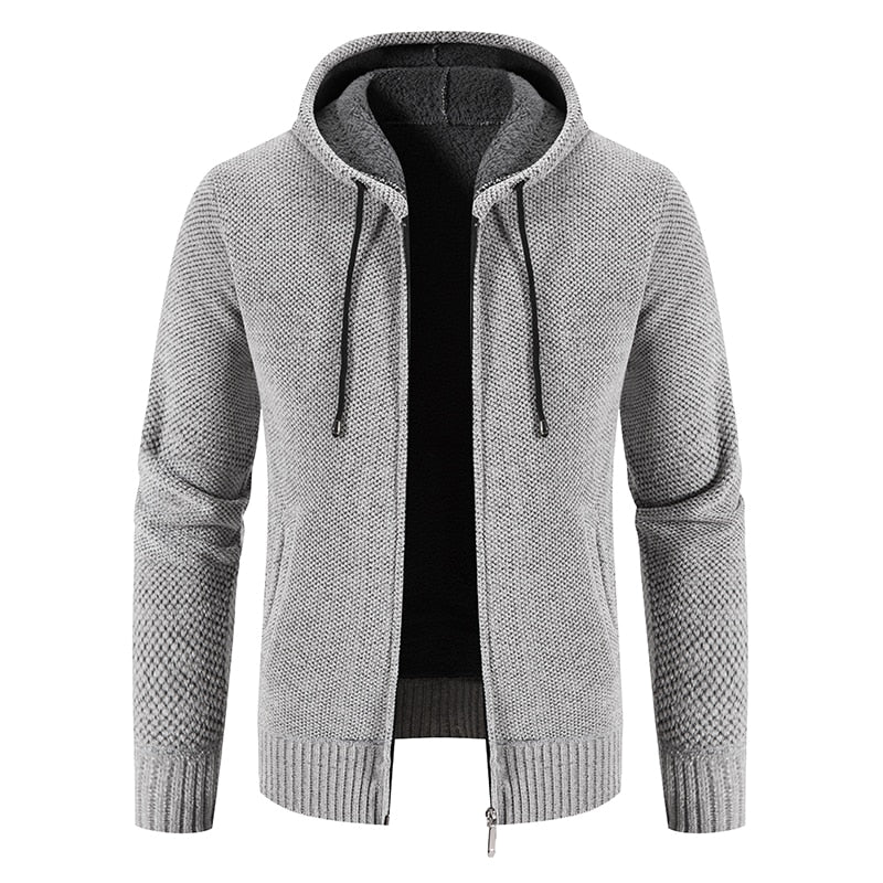 Men's Hooded Knitted Cardigan Sweater Allmartdeal